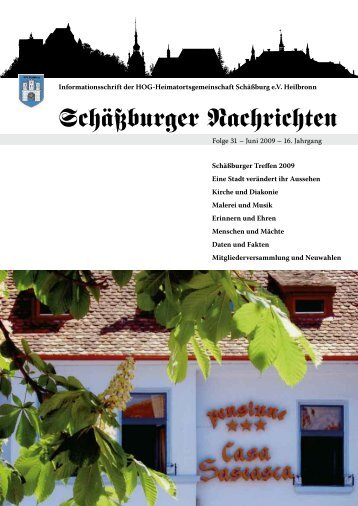Schäßburger Nachrichten SN31 - HOG Schäßburg eV