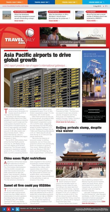 Asia Pacific airports to drive global growth - Travel Daily Media