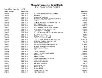 Mesquite Independent School District - Mesquite ISD