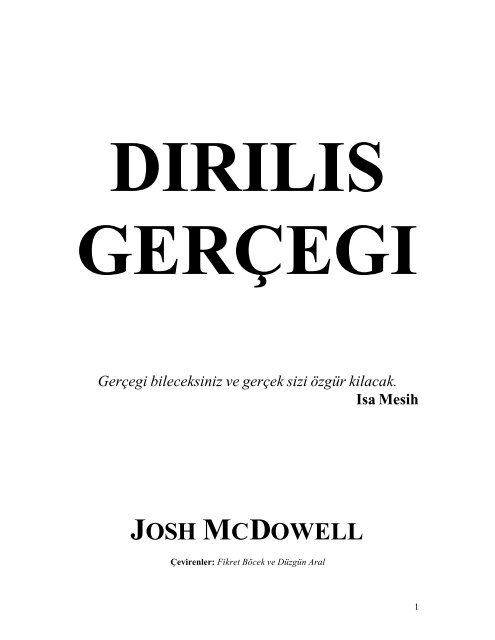 Dirilis Gercegi-Final - Ä°ncil.nl