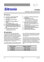 Sitronix ST7066U - Crystalfontz