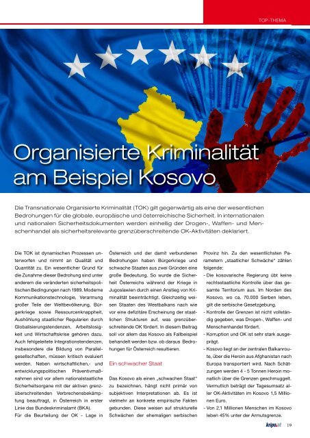 Organisierte KriminalitÃ¤t am Beispiel Kosovo - Kripo.at