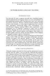 NETWORK-BASED LANGUAGE TEACHING