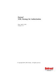 Entrust's XML Strategy for Authorization