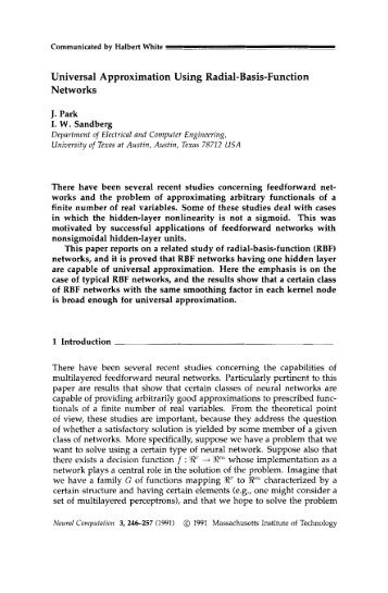 Universal Approximation Using Radial-Basis-Function Networks