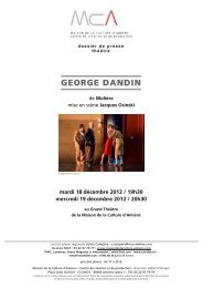 GEORGE DANDIN - Maison de la Culture d'Amiens