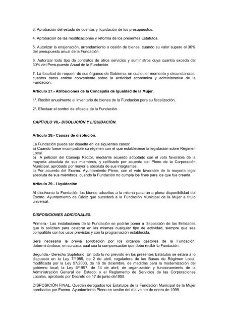 estatutos de la fundacion municipal de la mujer - Ayuntamiento de ...