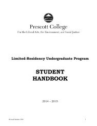 STUDENT HANDBOOK - Prescott College