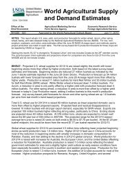 World Agricultural Supply and Demand Estimates