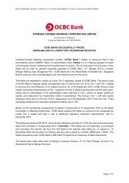 OCBC Bank successfully priced US$500 million of lower-tier 2 ...