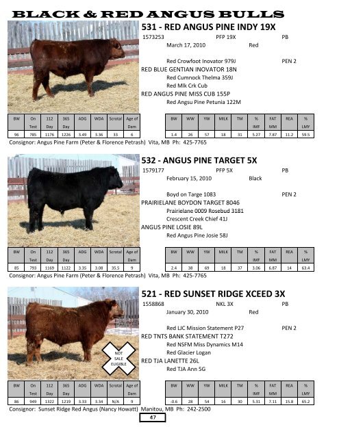 BLACK & RED ANGUS BULLS 573 - OAKWOOD ... - Charolais Banner