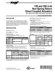 150 and 300 in-lb Non-Spring Return Direct Coupled Actuators - Kele