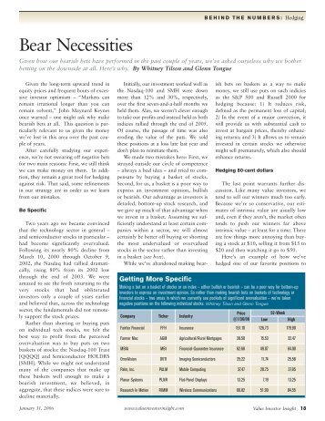 Value Investor Insight - Tilson Funds