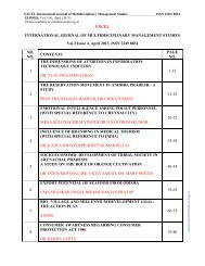 EXCEL INTERNATIONAL JOURNAL OF MULTIDISCIPLINARY ...
