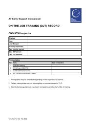 CNS/ATM OJT Checklist - Air Safety Support International