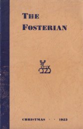 Fosterian Magazine 1953 â Christmas - Old Fosterians and Lord ...