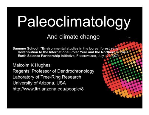 Powerpoint: Paleoclimatology And climate change Summer School ...