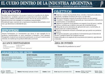 EL CUERO DENTRO DE LA INDUSTRIA ARGENTINA