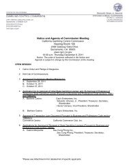 Final Agenda 12-8-11 - California Gambling Control Commission ...