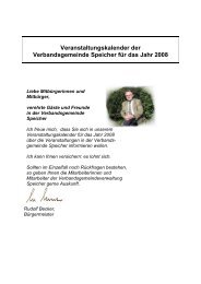 Veranstaltungskalender der Verbandsgemeinde Speicher für das ...