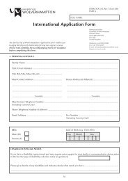 International Application Form - University of Wolverhampton