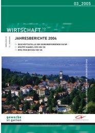 Jahresbericht 2004 - Kantonaler Gewerbeverband St.Gallen