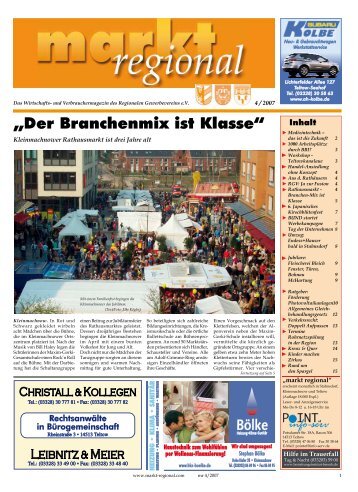 „Der Branchenmix ist Klasse“ - markt regional