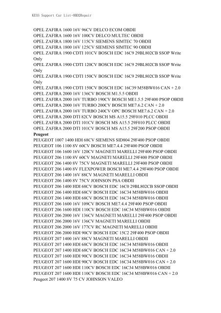 KESS OBD car list.pdf - OBD2Repair