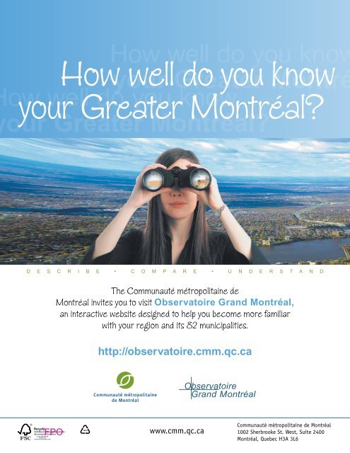 Portrait of the Greater MontrÃ©al, 2010 edition - CommunautÃ© ...