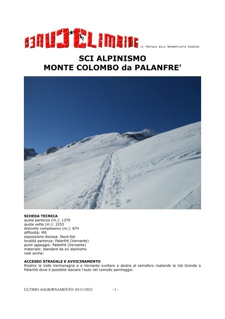 Monte Colombo - Cuneoclimbing