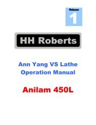 Ann Yang Manual for all machines - HH Roberts Machinery