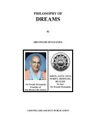 Philosophy of Dreams - The Divine Life Society