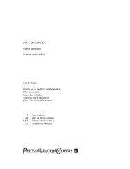 BCI FACTORING S.A. Estados financieros 31 de diciembre de 2001 ...