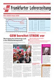 GEW bereitet STREIK vor - GEW Bezirksverband Frankfurt