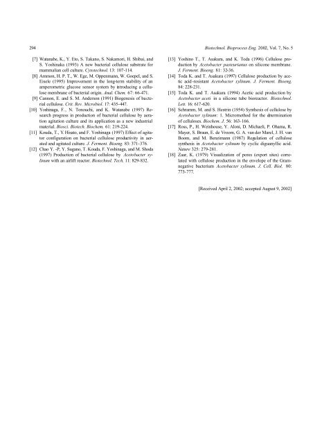 Silicone Rubber Membrane Bioreactors for Bacterial Cellulose ...