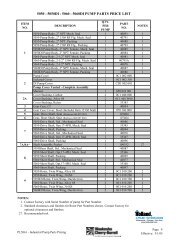 Waukesha Model 5050 Pump Parts Lists