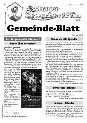 Gemeinde-Blatt - Gewerbeverein Aschau