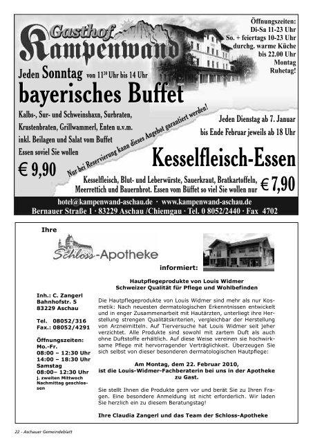 Gemeinde-Blatt - Gewerbeverein Aschau