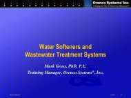 Water Softeners and Wastewater Treatment Systems