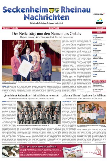 Seckenheim Rheinau Nachrichten Stadtteil Portal Mannheim