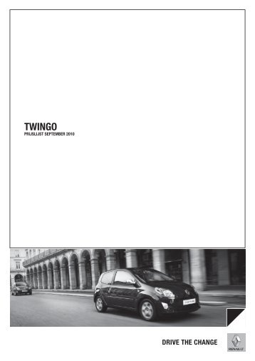 Renault Twingo II prijslijst 2010 (PDF) - Stichting Twingo Club