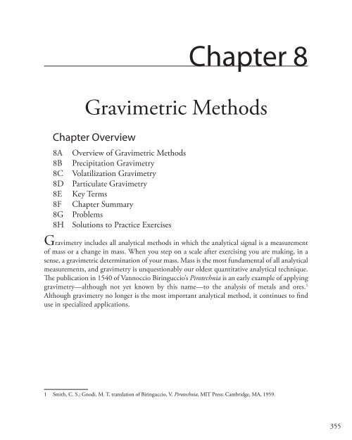 Chapter 8 Gravimetric Methods