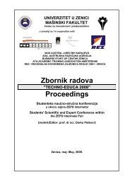 Zbornik radova Techno-educa 2008 - Centar za inovativnost i ...