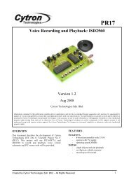 Voice Recording and Playback: ISD2560 - Cytron Technologies