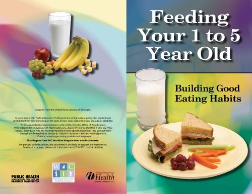 Feeding Your 1 to 5 Year Old - Building Good Habits - Health ...