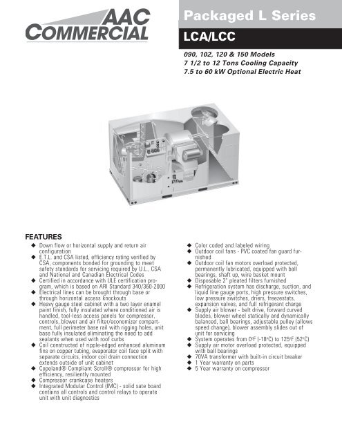 LCC (7.5-12) Product Specifications/EHB - Allied Commercial