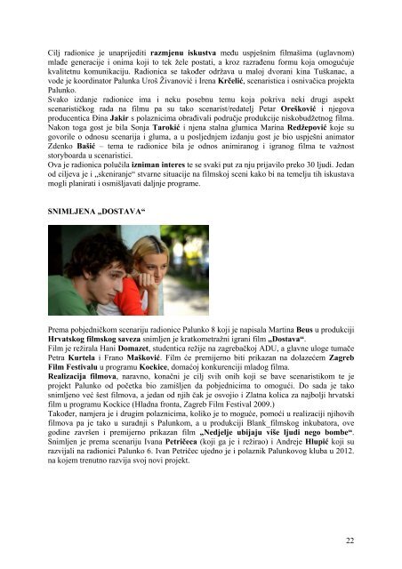 GodiÅ¡nji izvjeÅ¡taj 2012 - Hrvatski filmski savez