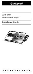 AVA-1505 Installation Guide - Adaptec