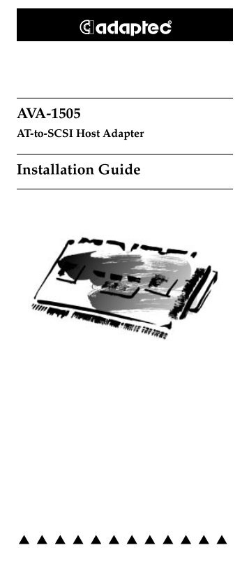 AVA-1505 Installation Guide - Adaptec