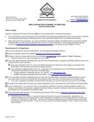 application for pa permit to practice - Division of Professional ...